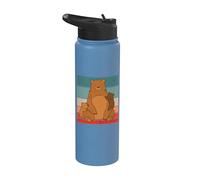 Mère ours Oursons Illustration Mignon Famille Chaleur Amour Stainless Steel Insulated Water Bottle