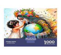 Mère Terre et Enfant 1000 Pièces Pack Puzzle Dévotion Tendre à la Nature Puzzle Premium Carton Haut De Gamme - Seniors, Concentration, Cadeau Maison Neuve Et Pause Bureau 52x38cm/1000pcs