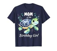 Mère tortue mignonne de l'anniversaire fille sous l'eau fille maman T-Shirt