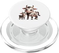 Mère Vache et bébé Veau de Dessin animé PopSockets PopGrip pour MagSafe