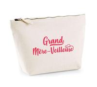 Mère-veilleuse Trousse Grand Pochette Toilette Maquillage | Idée Cadeau Mamie Grand Mère Jeu Mots Humour Original Noël Anniversaire Drôle Fête des Grands-Mères
