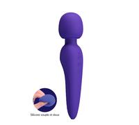 Meredith Wand Silicone Waterproof 7 Modes 5 Intensités Rechargeable USB