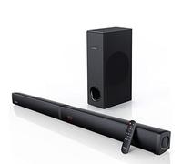 MEREDO 180W 2.1 Barre de Son Amovible 2 en 1 pour TV avec Caisson de 5,25'' Basses, Arc/BT 5.0/Optique/AUX 5 Modes d'égalisation Deep Bass 3D Surround Sound Home Cinéma-92CM
