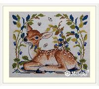 Merejka K-145B Kit de broderie au point de croix en coton compté Multicolore 21 x 16 cm