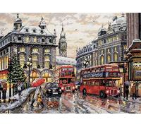 Merejka K-159 London Kit de broderie au point de croix en coton Multicolore 30 x 40 cm