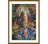 Merejka K-217 Kit de broderie au point de croix compté Wild Spirit Coton Multicolore 32,5 x 48 cm