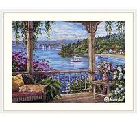 Merejka Kit de broderie au point de croix Multicolore 37,5 x 28 cm