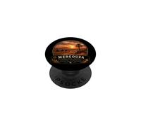 Mergouza Sahara Desert Adventure Coucher de Soleil chameaux PopSockets PopGrip Adhésif