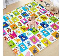 Mergren Tapis de jeu pour bébé 200 x 180 x 0,15 cm - Tapis de jeu en mousse XPE imperméable pour bébés - Tapis d'éveil réversible pour bébé - Antidérapant - Tapis de jeu réversible pour bébé