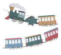 Meri Meri Bannière de fête en forme de trains (lot de 1), guirlande de fête de 3 m avec excédent de cordon