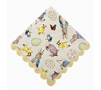 Meri Meri Beatrix Potter Peter Rabbit Serviettes en Papier avec Bords festonnés Jaune