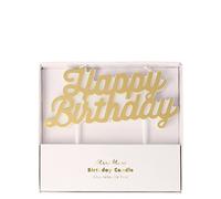 Meri Meri Bougie d'anniversaire Doré