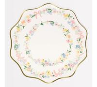 Meri Meri Elegant Floral Lot de 8 assiettes plates