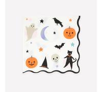 Meri Meri Lot de 16 serviettes en papier jetables épaisses à 3 plis, pour fête d'Halloween