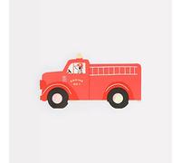 Meri Meri Lot de 16 serviettes en papier Motif camion de pompiers
