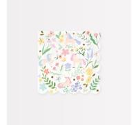 Meri Meri Lot de 16 serviettes jetables en papier motif licornes des prés, détails dorés brillants, fête d'anniversaire et fête de princesse