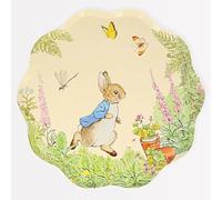 Meri Meri Lot de 8 assiettes en carton Peter Rabbit dans le jardin