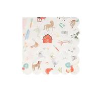 Meri Meri On The Farm Lot de 20 grandes serviettes de table