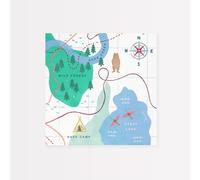 Meri Meri Outdoor Adventures Lot de 16 serviettes de fête jetables en papier épais et gaufré 3 plis, feuille d'or scintillante, 16,5 x 16,5 cm