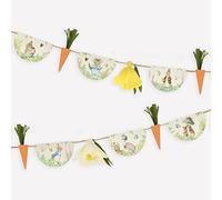 Meri Meri Peter Rabbit™ Guirlande (Paquet de 1), Peter Rabbit™ dans le jardin, Meri Meri Guirlande de Pâques, fil de 3 m avec excès de cordon,