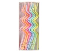 Meri Meri Lot de 20 bougies tourbillonnantes pastel