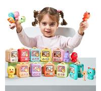 Meribbit Jeux Montessori 1 an, 30 Pièces Jeux Sensoriel Marionnettes à Doigts Montessori pour Compter, Assortir et Trier Jouets Éducatifs pour Garçons et Filles 1 2 3 4 Ans et Plus