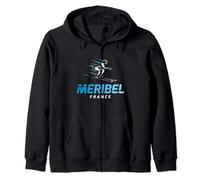 Meribel France Ski Rétro Ski Resort Sweat à Capuche