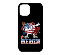 Merica Baseball Dabbing 4th of July Patriotic American Flag Coque pour iPhone 12/12 Pro