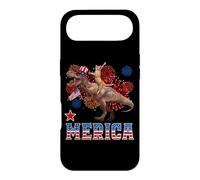 Merica Cat Riding Dinosaur T Rex Patriotic Flag 4th of July Coque pour iPhone Air