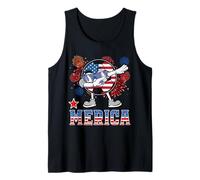 Merica Football Dabbing 4th of July Patriotic American Débardeur