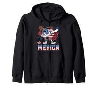 Merica Football Dabbing 4th of July Patriotic American Sweat à Capuche