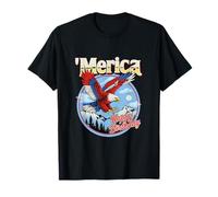 Merica Happy Birthday Funny Patriotic Eagle Birthday T-Shirt