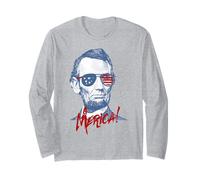 Merica Lincoln - 4th July Veterans Or Memorial Day Abe Manche Longue