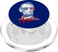 Merica Lincoln - 4th July Veterans Or Memorial Day Abe PopSockets PopGrip pour MagSafe