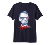 Merica Lincoln - 4th July Veterans Or Memorial Day Abe T-Shirt Haut de Gamme