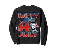 Merica Lincoln American Flag Sunglasses Happy 4th of July Sweatshirt