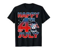 Merica Lincoln American Flag Sunglasses Happy 4th of July T-Shirt