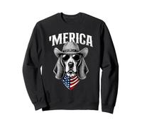 Merica - Papa Patriotique Basset Hound Lover Dog Lover Sweatshirt