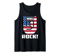 Merica Rock American Flag Patriotic 4th of July Débardeur