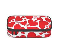 Merican Sac de rangement avec motif tête de chien pour bureau d'affaires, trousse à crayons, trousse à crayons, trousse de maquillage, Cœur d'amour, One Size