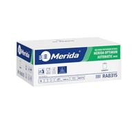 Merida Essuie-mains Papier Rouleau 240 m 19,5 cm 2 plis 2 x 18 g/m² | Rouleau d'essuie-mains avec adaptateur Merida OPTIMUM, 2 plis, 240 m, Ø 19,5 cm, blanc, ECOLABEL, établissement, collectivité
