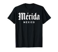Mérida Mexique Rétro Yucatan Voyage Art Cathédrale Mexicaine T-Shirt