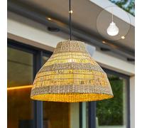 Lumisky Suspension MERIDA NOMAD H34cm sans fil bohème en herbe marine avec ampoule LED blanc/RGB