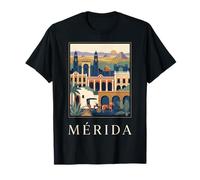 Mérida Yucatan Mexico Ville Coloniale Rétro Voyage Design T-Shirt