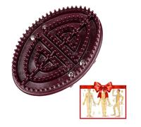 Meridian Brush Massage Body, Full Body Massage Brush, Handheld Professional Flexible Bristles, Relaxation Meridian Care with Acupuncture Point Chart (Coffee)