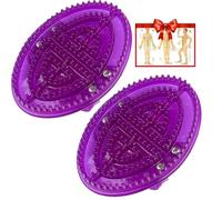Meridian Brush Massage Body, Full Body Massage Brush, Handheld Professional Flexible Bristles, Relaxation Meridian Care with Acupuncture Point Chart (2PCSB)