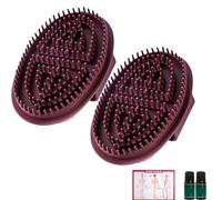 Meridian Brush Massage Brush - Beauty Salon Custom Body Care Tool with Flexible Bristles | Full Body Relaxation SPA Massager, Muscle Soothing Body Scrubber (2PCS)
