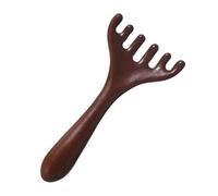 Meridian Dredging Râteau Peigne de massage simple, peigne à cheveux pour femmes, masseur du cuir chevelu en bois, conception de stimulation relaxante, poignée antidérapante ergonomique, 14,5 x 7 cm, p