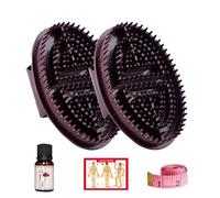 Meridian Lot de 2 brosses à pression professionnelles pour salon de beauté avec huile, carte de pointe, ruban à mesurer, pour le dos, les jambes, les bras, pour soulager le stress