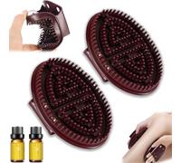 Meridian Lot de 2 brosses de massage en silicone - Outil de massage professionnel - Brosse à huile portable - Pour le corps entier - Pour la relaxation